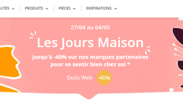 Jours Maisons chez Maisons du Monde des remises jusqu'à -40 % de réduction