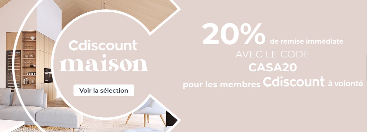 Code Promo Cdiscount Maison 20% de remise