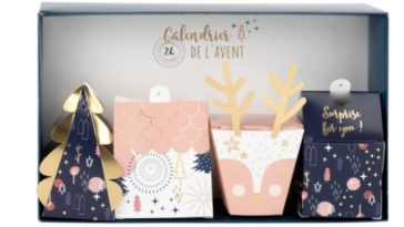 Kit calendrier de l'Avent pochettes en papier imprimé à remplir